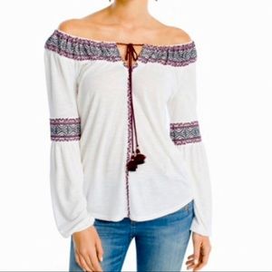 White House Black Market Embroidered Top - Size: S